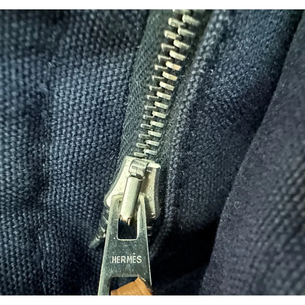 Hermès Deauville PM Canvas Navy Tote Bag Handbag